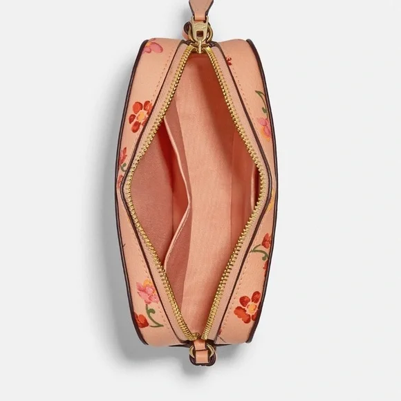 Coach Mini Camera Bag With Mystical Floral Print in Faded Blush Multi (C8699) - Picture 3 of 13